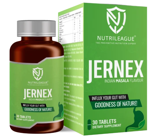 JERNEX – INDIAN MASALA ANTACID + PROBIOTICS + ENZYMES + HERBS TABLETS